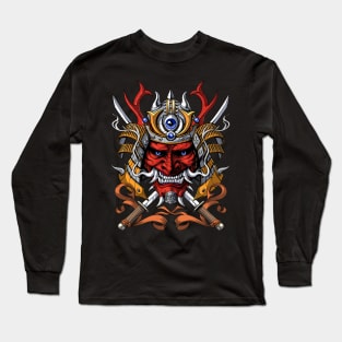 Samurai Japanese Demon Long Sleeve T-Shirt